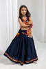Traditional Navy Blue Rayon With Gamthi Work Designer Lehenga Choli for Girls