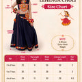 Traditional Navy Blue Rayon With Gamthi Work Designer Lehenga Choli for Girls