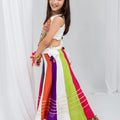 Elegant Multicolor Rayon With Gamthi Work Designer Lehenga Choli for Girls
