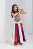 Elegant Multicolor Rayon With Gamthi Work Designer Lehenga Choli for Girls