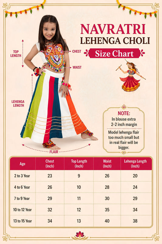 Elegant Multicolor Rayon With Gamthi Work Designer Lehenga Choli for Girls