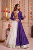 Stylish Purple Cotton Gamthi Work Indo-Western Navratri Lehenga Choli for Women