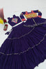 Charming Purple Cotton Gamthi Work Indo-Western Navratri Lehenga Choli with Koti for Women