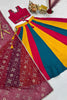 Vibrant Multicolor Cotton Designer Lehenga Choli with Mirror Work for Women