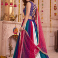 Glorious Multicolor Cotton Designer Lehenga Choli with Mirror Work for Women