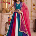 Glorious Multicolor Cotton Designer Lehenga Choli with Mirror Work for Women
