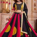 Trendy Multicolor Cotton Designer Lehenga Choli with Gamthi Work for Women