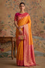 Premium Orange Silk Jacquard Work Saree for Women