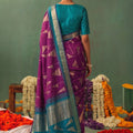 Elegant Purple Soft Silk Jacquard Work Saree for Women
