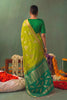 Graceful Lime Green Soft Silk Jacquard Work Saree for Women