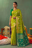 Graceful Lime Green Soft Silk Jacquard Work Saree for Women