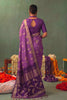 Lovely Purple Soft Silk Jacquard Work Saree for Women