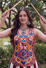 Stylish Maroon and White Rayon Embroidered Indo Western Lehenga Choli for Navratri