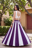 Elegant Purple and White Rayon Embroidered Indo Western Lehenga Choli for Navratri