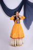 Stylish Yellow Cotton Bandhani Print Indo Western Lehenga Choli for Girls with Dupatta