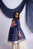 Cute Navy Blue Cotton Bandhani Print Indo Western Lehenga Choli for Girls with Dupatta