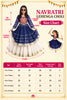 Cute Navy Blue Cotton Bandhani Print Indo Western Lehenga Choli for Girls with Dupatta