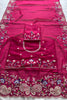 Elegant Rani Pink Soft Tabby Silk Embroidery Cutwork Saree for Women