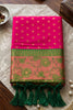 Beautiful Rani Pink Silk Jacquard Work Saree for Women