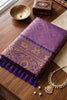 Royal Purple Silk Jacquard Woven Zari Saree for Women