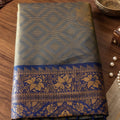 Stylish Grey Silk Jacquard Woven Zari Saree for Women
