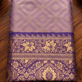 Beautiful Mauve Silk Jacquard Zari Woven Saree for Women