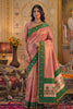 Beautiful Pink Tissue Silk Weaving Work Saree for Women