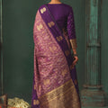 Elegant Purple Silk Jacquard Work Saree for Women