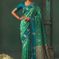 Graceful Teal Green Silk Jacquard Work Saree for Women