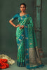 Graceful Teal Green Silk Jacquard Work Saree for Women