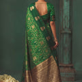 Graceful Green Silk Jacquard Work Saree for Women