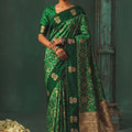 Graceful Green Silk Jacquard Work Saree for Women