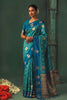 Royal Sky Blue Silk Jacquard Work Saree for Women