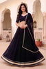 Elegant Black Georgette Leheriya Print Designer Lehenga Choli with Dupatta for Women
