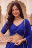 Stunning Royal Blue Georgette Leheriya Print Designer Lehenga Choli with Dupatta for Women