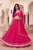 Lovely Rani Pink Georgette Leheriya Print Designer Lehenga Choli with Dupatta for Women