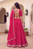 Lovely Rani Pink Georgette Leheriya Print Designer Lehenga Choli with Dupatta for Women
