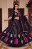 Stylish Black Rayon Mirror Work Designer Lehenga Choli with Dupatta for Women