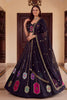 Stylish Black Rayon Mirror Work Designer Lehenga Choli with Dupatta for Women