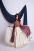 Stylish Maroon Georgette Bandhani Print Embroidered Indo Western Lehenga Choli