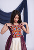 Stylish Maroon Georgette Bandhani Print Embroidered Indo Western Lehenga Choli