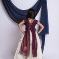 Stylish Maroon Georgette Bandhani Print Embroidered Indo Western Lehenga Choli