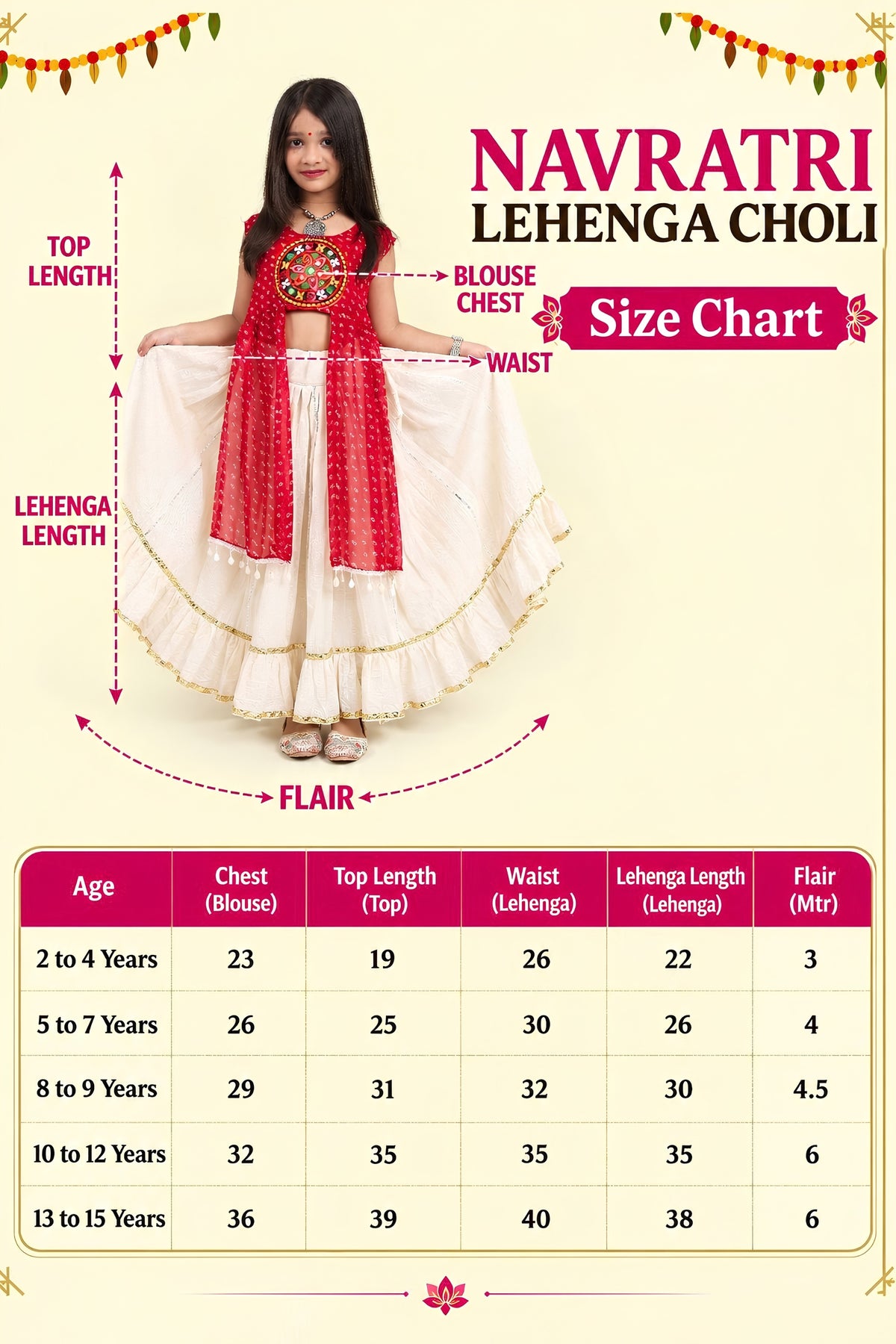 Stunning Red Cream Georgette Bandhani Print Embroidered Indo Western Lehenga Choli for Girls