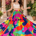Wonderful Multicolor Crepe Printed Designer Lehenga Choli with Dupatta for Women