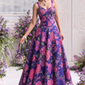 Stylish Purple Organza Floral Printed Indo Western Lehenga Choli for Women
