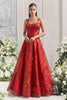 Outstanding Red Organza Floral Printed Indo Western Lehenga Choli for Women