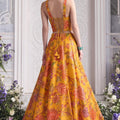 Gorgeous Yellow Organza Floral Printed Indo Western Lehenga Choli for Women