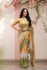Graceful Olive Green Digital Print Saree with Lace Border for Women