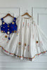 Charming White Cotton Multicolor Embroidered Mirror Work Designer Lehenga Choli for Women