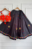 Stunning Black Cotton Multicolor Embroidered Mirror Work Designer Lehenga Choli for Women